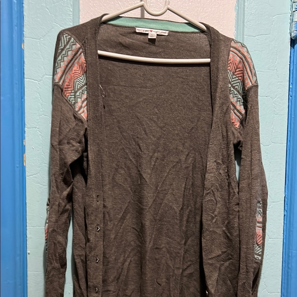 Gray Patterned Women's Sweater